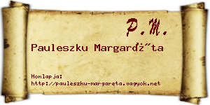 Pauleszku Margaréta névjegykártya